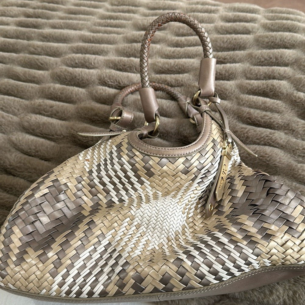 Cole Haan metallic geo shoulder bag